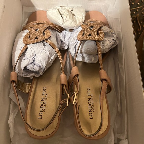 LONDON FOG Womens Macey Demi-Wedge Dress Sandals - Picture 7 of 8